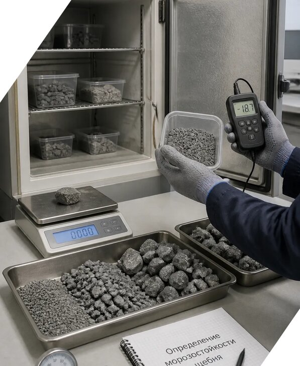 Определение морозостойкости щебня в Новокузнецке от 3596 р. | ЭкспертизаРоссия